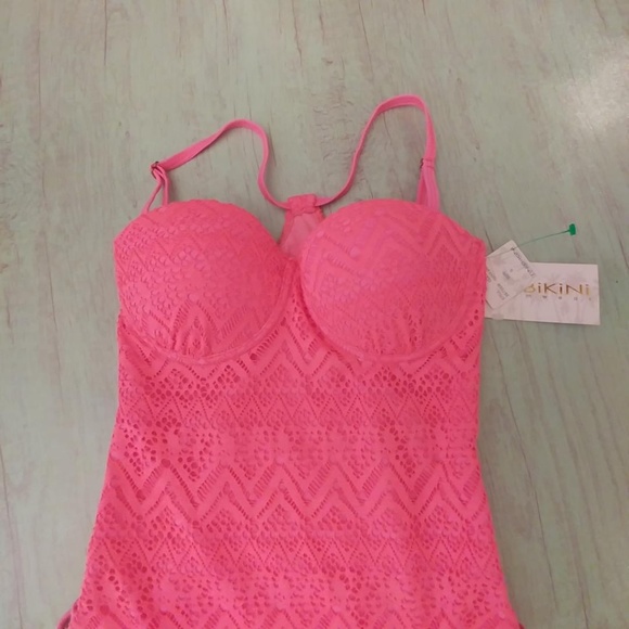 TiniBikini Swimwear Lipstick Pink  Size Small NWT - Picture 2 of 4
